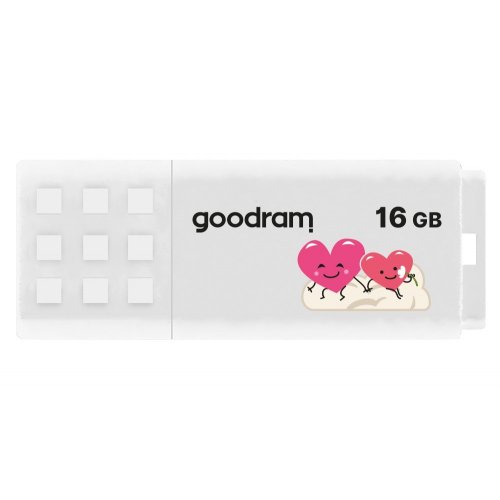Накопитель Goodram UME2 Valentine 16GB USB 2.0 (UME2-0160W0R11-V) White купить в Украине: Киев, Днепр, Харьков, Одесса  | Низкая цена, отзывы, характеристики от TELEMART фото