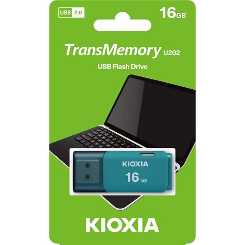 Купить Накопитель Kioxia TransMemory U202 16GB USB 2.0 (LU202L016GG4) Blue - цена в Харькове, Киеве, Днепре, Одессе
в интернет-магазине Telemart фото
