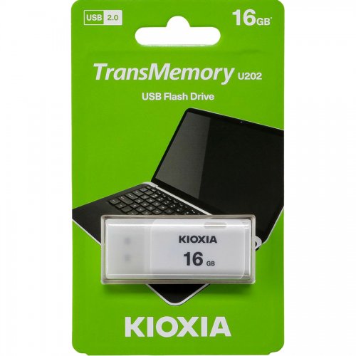 Купити Накопичувач Kioxia TransMemory U202 16GB USB 2.0 (LU202W016GG4) White - ціна в Києві, Львові, Вінниці, Хмельницькому, Франківську, Україні | інтернет-магазин TELEMART.UA фото