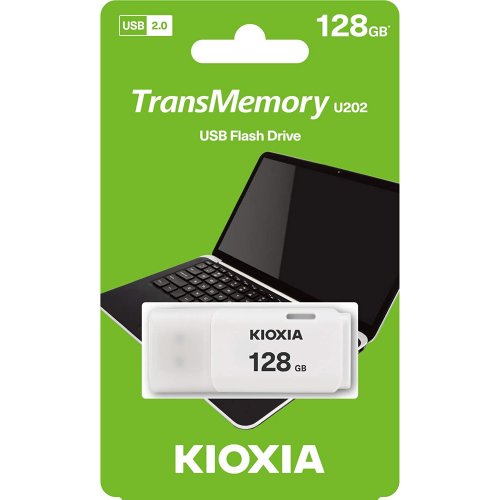 Накопичувач Kioxia TransMemory U202 128GB USB 2.0 (LU202W128GG4) White купити в Україні: Київ, Львів, Хмельницький, Тернопіль, Івано-Франківськ | Низька ціна, відгуки, характеристики від TELEMART фото