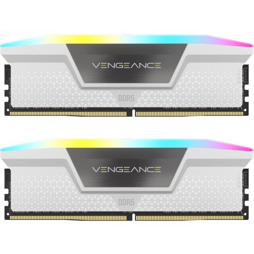 Photo RAM Corsair DDR5 32GB (2x16GB) 5600Mhz Vengeance RGB White (CMH32GX5M2B5600C36WK)