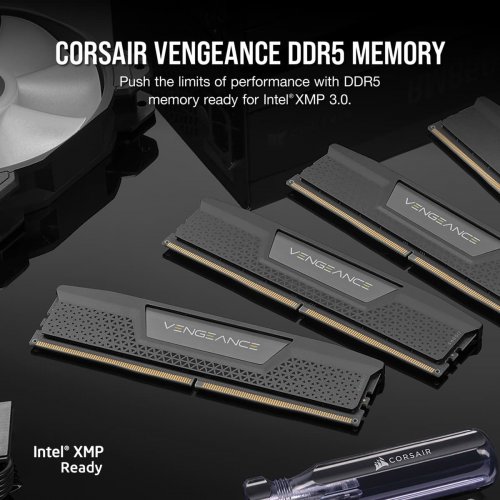 Photo RAM Corsair DDR5 32GB (2x16GB) 6000Mhz Vengeance Black (CMK32GX5M2B6000C40)