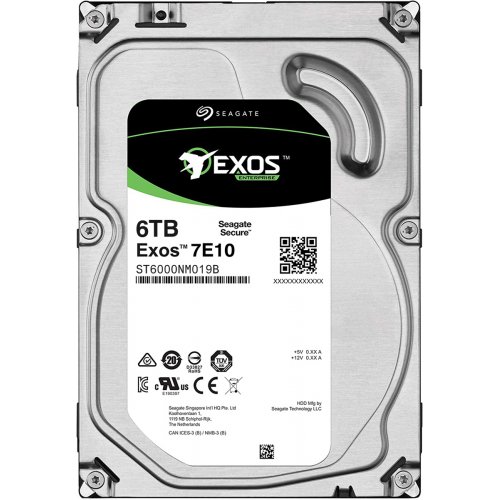 Купить Жесткий диск Seagate Exos 7E10 6TB 256MB 7200RPM 3.5" (ST6000NM019B) с проверкой совместимости: обзор, характеристики, цена в Киеве, Днепре, Одессе, Харькове, Украине | интернет-магазин TELEMART.UA фото