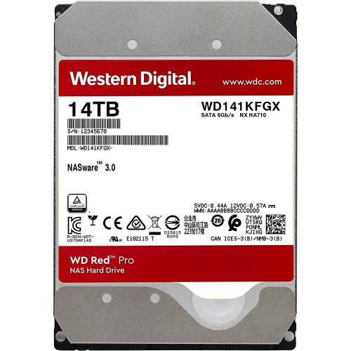 Фото Жесткий диск Western Digital Red Pro NAS 14TB 512MB 7200RPM 3.5'' (WD141KFGX)