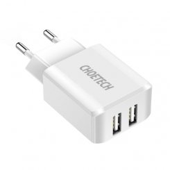 Фото Мережевий зарядний пристрій Choetech 2 x USB 10W (C0030EU-WH) White