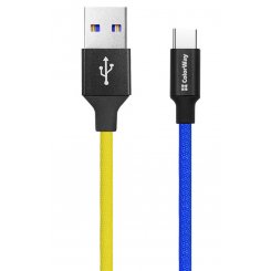 Кабель Colorway USB to USB Type-C 1m (CW-CBUC052-BLY) Blue/Yellow