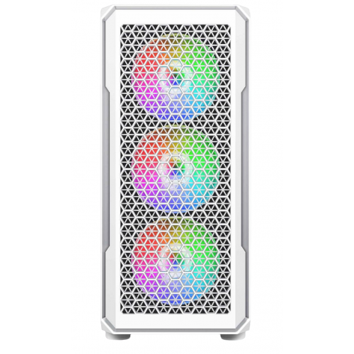 Фото Корпус 2E Gaming Hexagon Tempered Glass без БП (2E-G338W) White