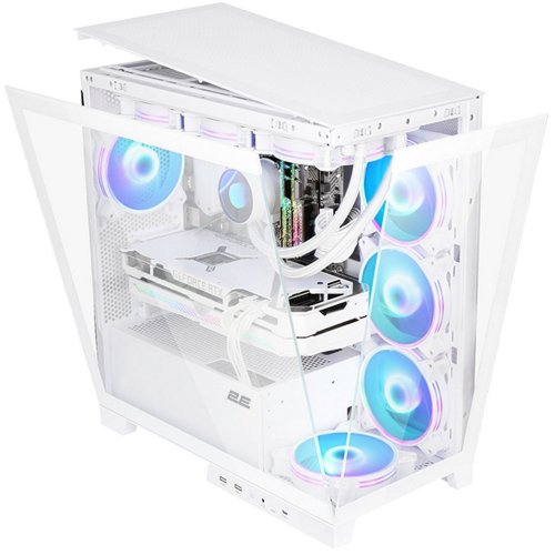 Фото Корпус 2E Gaming Fantom Tempered Glass без БП (2E-GK701W) White