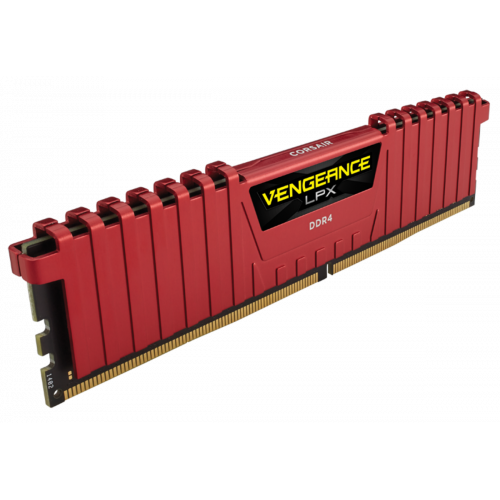 Фото ОЗП Corsair DDR4 4GB 2400Mhz Vengeance LPX (CMK4GX4M1A2400C14R) Red