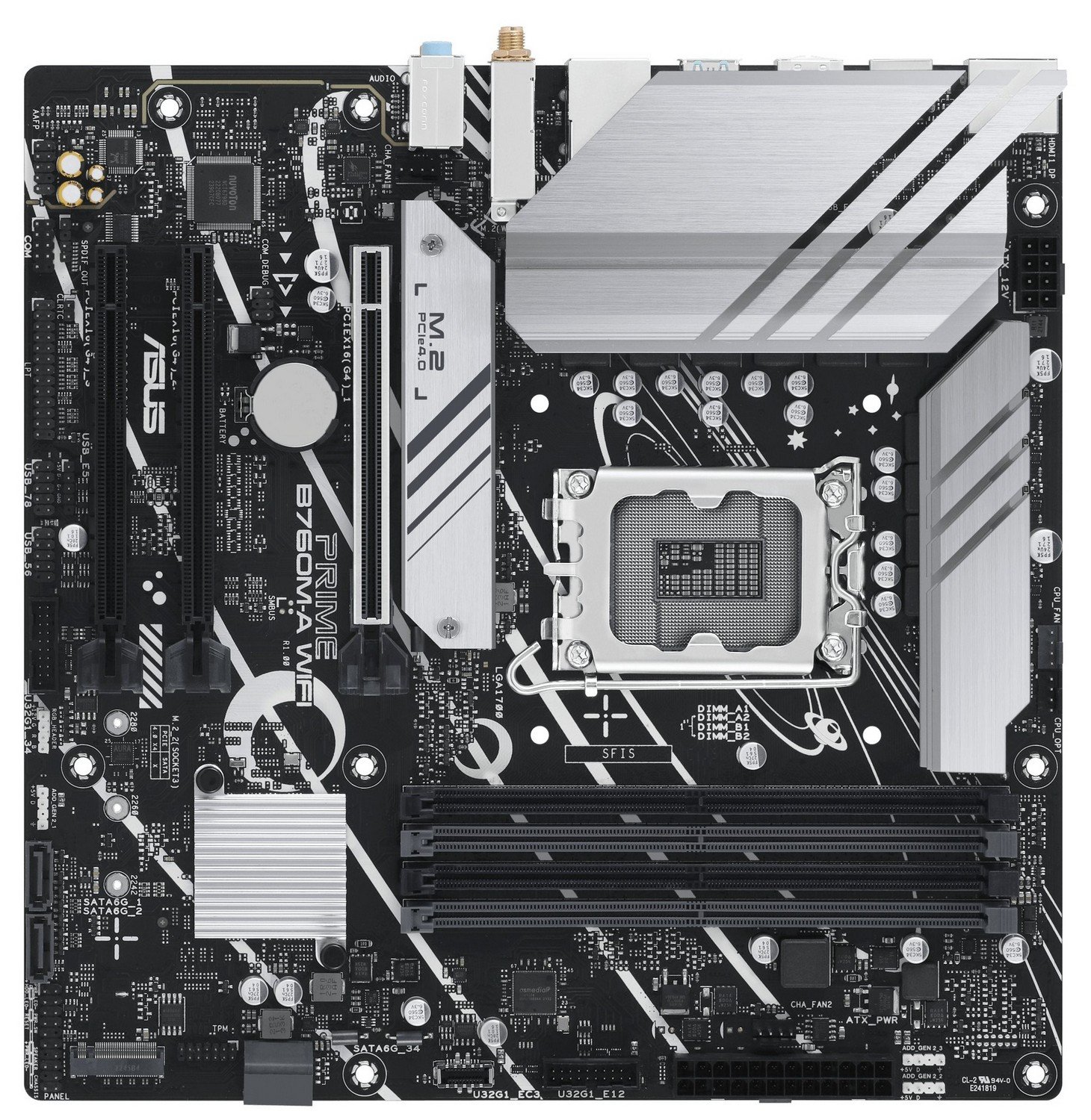 Материнская плата Asus PRIME B760M-A WIFI (s1700, Intel B760