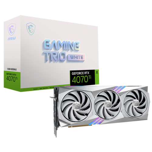 Продати Відеокарта MSI GeForce RTX 4070 Ti GAMING TRIO 12288MB (RTX 4070 Ti GAMING TRIO WHITE 12G) за Trade-In у інтернет-магазині Телемарт - Київ, Дніпро, Україна фото