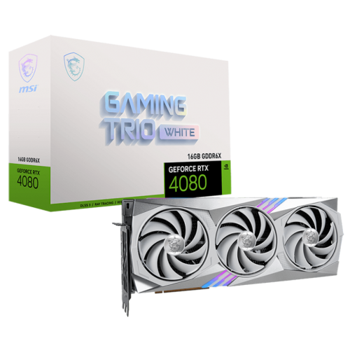 Фото Видеокарта MSI GeForce RTX 4080 GAMING TRIO 16384MB (RTX 4080 16GB GAMING TRIO WHITE)