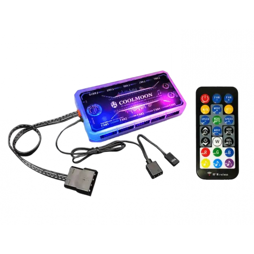 Купити Контролер Coolmoon music ARGB controller (CM-MUSIC-HU1) - ціна в Києві, Львові, Вінниці, Хмельницькому, Франківську, Україні | інтернет-магазин TELEMART.UA фото