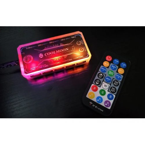Купити Контролер Coolmoon music ARGB controller (CM-MUSIC-HU1) - ціна в Києві, Львові, Вінниці, Хмельницькому, Франківську, Україні | інтернет-магазин TELEMART.UA фото