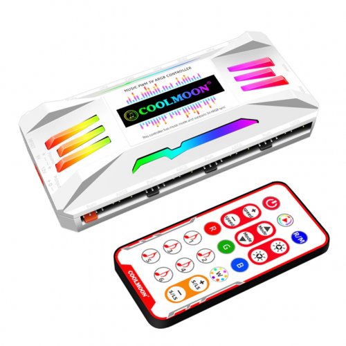 Купити Контролер Coolmoon PWM ARGB music controller (CM-PA2-W) - ціна в Києві, Львові, Вінниці, Хмельницькому, Франківську, Україні | інтернет-магазин TELEMART.UA фото