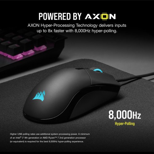 Купить Мышка Corsair Sabre RGB Pro Wireless Champion Series (CH-9313211-EU) Black - цена в Харькове, Киеве, Днепре, Одессе
в интернет-магазине Telemart фото