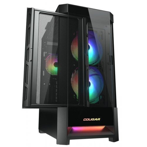 Корпус Cougar Duoface RGB Tempered Glass без БЖ Black купити в Україні: Київ, Львів, Хмельницький, Тернопіль, Івано-Франківськ | Перевірка сумісності, низька ціна, відгуки, характеристики від TELEMART фото