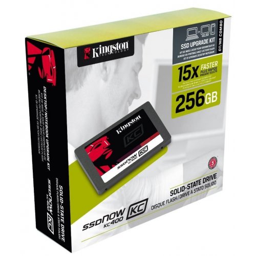 Продать SSD-диск Kingston SSDNow KC400 256GB 2.5" + Upgrade Kit (SKC400S3B7A/256G) по Trade-In интернет-магазине Телемарт - Киев, Днепр, Украина фото