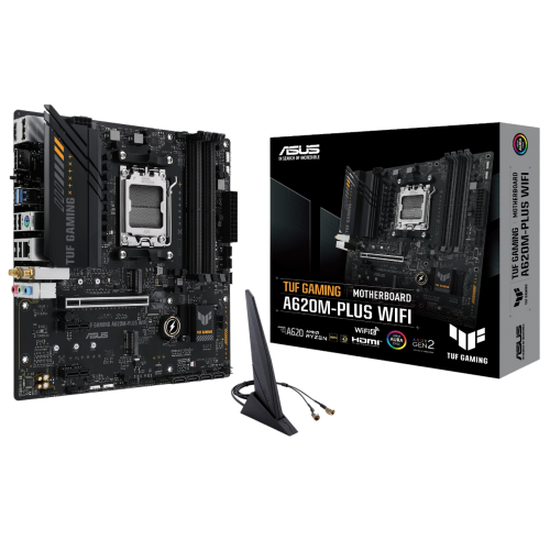 Photo Motherboard Asus TUF GAMING A620M-PLUS WIFI (sAM5, AMD A620)