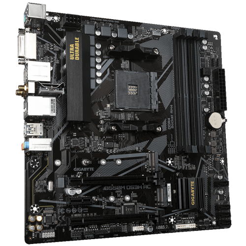 Photo Motherboard Gigabyte B550M DS3H AC (sAM4, AMD B550)