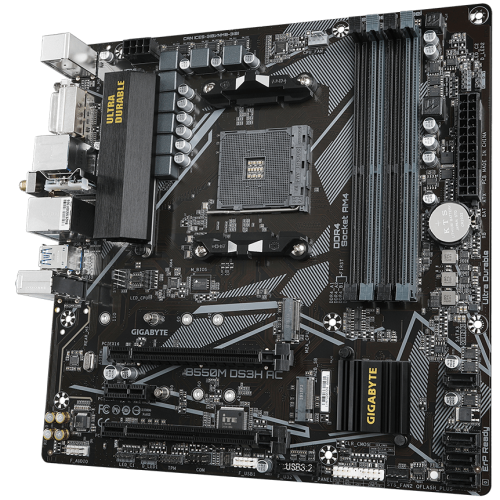 Photo Motherboard Gigabyte B550M DS3H AC (sAM4, AMD B550)