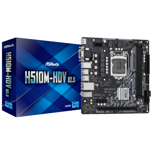 Продать Материнская плата AsRock H510M-HDV R2.0 (s1200, Intel H510) по Trade-In интернет-магазине Телемарт - Киев, Днепр, Украина фото