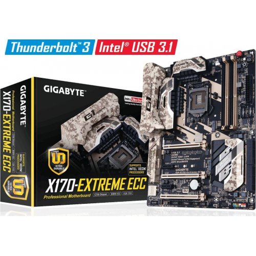 Продать Материнская плата Gigabyte GA-X170-EXTREME ECC (s1151, Intel С236) по Trade-In интернет-магазине Телемарт - Киев, Днепр, Украина фото
