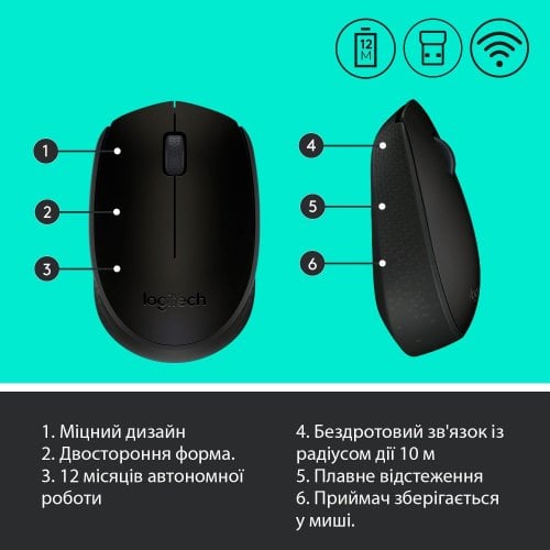 Photo Mouse Logitech Wireless Mouse M170 Grey