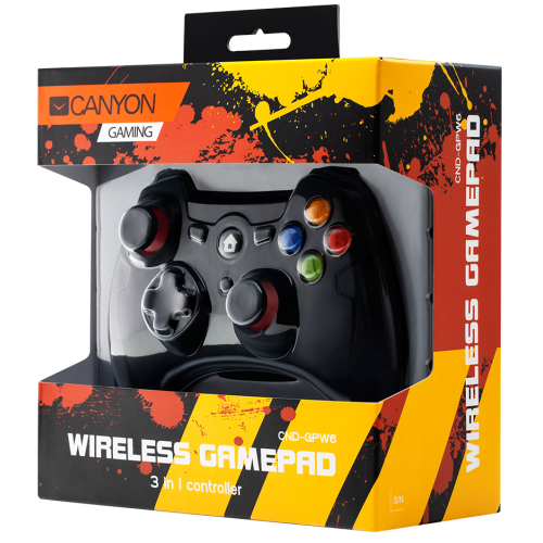 Геймпад Canyon GP-W6 Wireless 3 in 1 (CND-GPW6) Black купити в Україні | Telemart фото