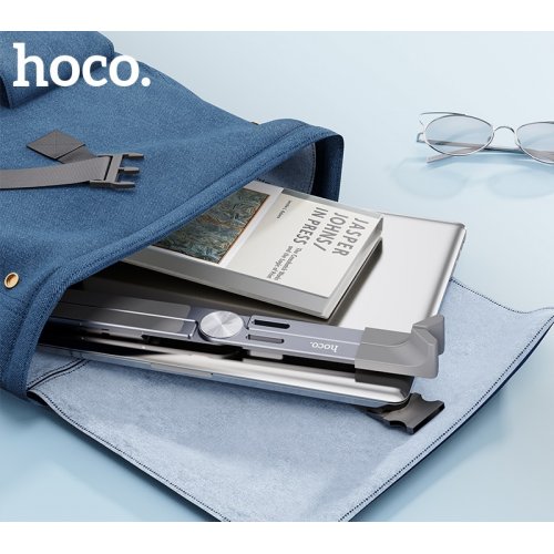 Купити Підставка для ноутбука Hoco PH51 X Bystander (6931474783929) Metal Gray - ціна в Києві, Львові, Вінниці, Хмельницькому, Франківську, Україні | інтернет-магазин TELEMART.UA фото