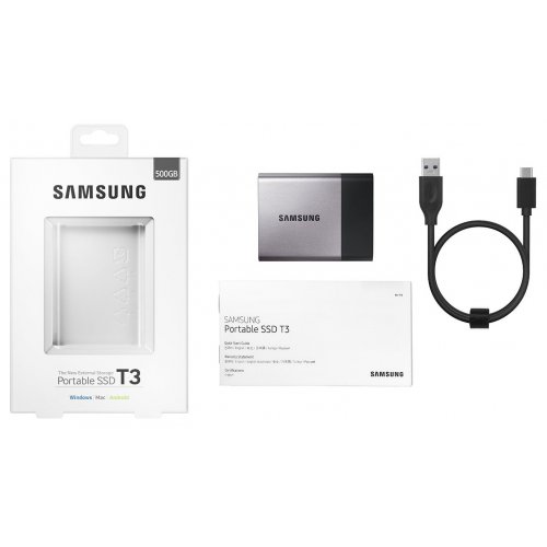Продати SSD-диск Samsung T3 500GB USB 3.1 (MU-PT500B) за Trade-In у інтернет-магазині Телемарт - Київ, Дніпро, Україна фото