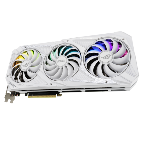 Photo Video Graphic Card Asus ROG GeForce RTX 3070 STRIX OC White 8192MB (ROG-STRIX-RTX3070-O8G-WHITE FR) Factory Recertified