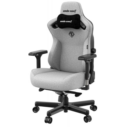 Купить Игровое кресло Anda Seat Kaiser 3 L (AD12YDC-L-01-G-PV/F) Grey - цена в Харькове, Киеве, Днепре, Одессе
в интернет-магазине Telemart фото