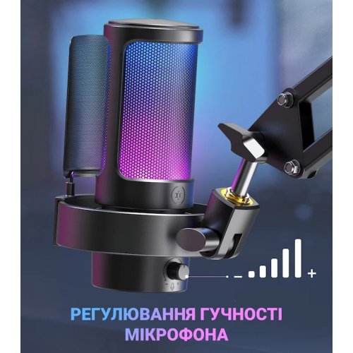 Купить Микрофон Fifine A8 RGB (A8) Black - цена в Харькове, Киеве, Днепре, Одессе
в интернет-магазине Telemart фото