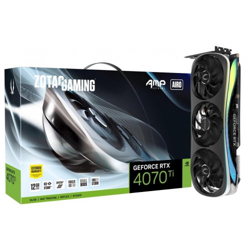 Продать Видеокарта Zotac Gaming GeForce RTX 4070 Ti AMP Extreme AIRO 12288MB (ZT-D40710B-10P) по Trade-In интернет-магазине Телемарт - Киев, Днепр, Украина фото