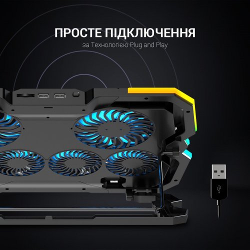 Підставка для ноутбука GamePro CP980 Black купити в Україні: Київ, Львів, Хмельницький, Тернопіль, Івано-Франківськ | Низька ціна, відгуки, характеристики від TELEMART фото