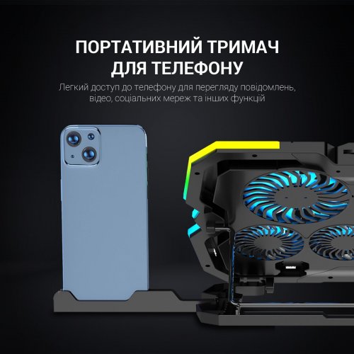 Підставка для ноутбука GamePro CP980 Black купити в Україні: Київ, Львів, Хмельницький, Тернопіль, Івано-Франківськ | Низька ціна, відгуки, характеристики від TELEMART фото
