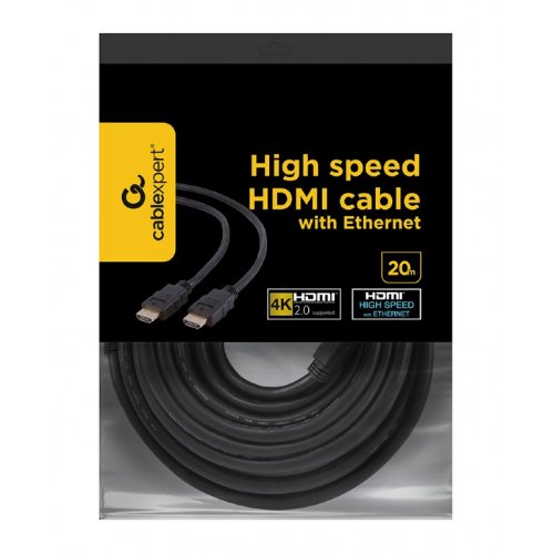Купить Кабель Cablexpert HDMI-HDMI 20m v1.4 (CC-HDMI4-20M) - цена в Харькове, Киеве, Днепре, Одессе
в интернет-магазине Telemart фото