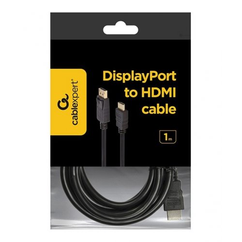 Купить Кабель Cablexpert DisplayPort-HDMI 1m (CC-DP-HDMI-1M) - цена в Харькове, Киеве, Днепре, Одессе
в интернет-магазине Telemart фото
