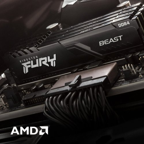 Продать ОЗУ Kingston DDR4 4GB 2400Mhz FURY Beast Black (KHX2400C15D4/4G) по Trade-In интернет-магазине Телемарт - Киев, Днепр, Украина фото