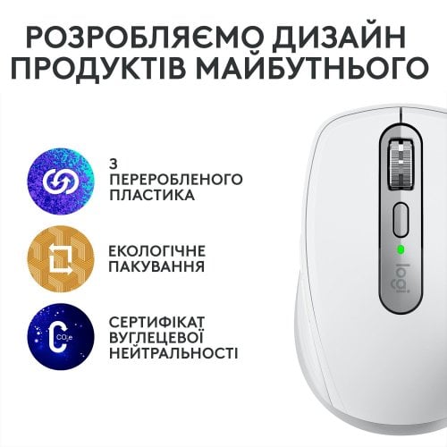 Купити Миша Logitech MX Anywhere 3S (910-006930) Pale Grey - ціна в Києві, Львові, Вінниці, Хмельницькому, Франківську, Україні | інтернет-магазин TELEMART.UA фото