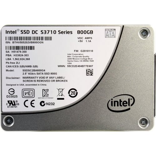 Продать SSD-диск Intel DC S3710 Series 800GB 2.5" (SSDSC2BA800G401) по Trade-In интернет-магазине Телемарт - Киев, Днепр, Украина фото