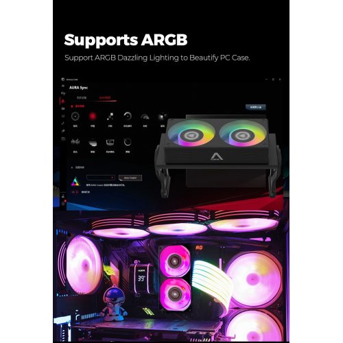 Купить Охлаждение для ОЗУ Alseye C RAM ARGB Black - цена в Харькове, Киеве, Днепре, Одессе
в интернет-магазине Telemart фото