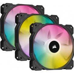 Набор кулеров для корпуса Corsair iCUE SP120 RGB ELITE Triple Pack with Lighting Node CORE (CO-9050109-WW) Black