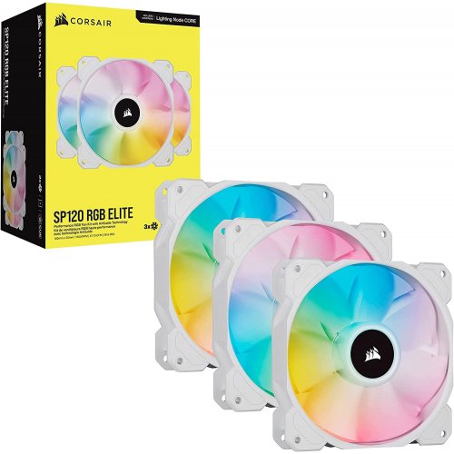 Продати Кулер для корпуса Corsair iCUE SP120 RGB ELITE Triple Pack with Lighting Node CORE (CO-9050137-WW) White за Trade-In у інтернет-магазині Телемарт - Київ, Дніпро, Україна фото
