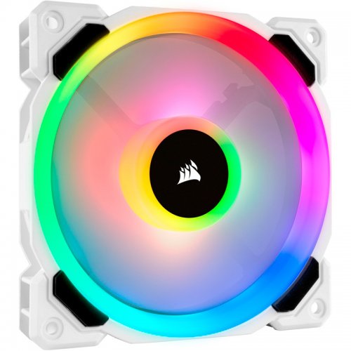 Photo Corsair LL120 RGB Dual Light Loop Triple Pack with Lighting Node PRO (CO-9050092-WW) White