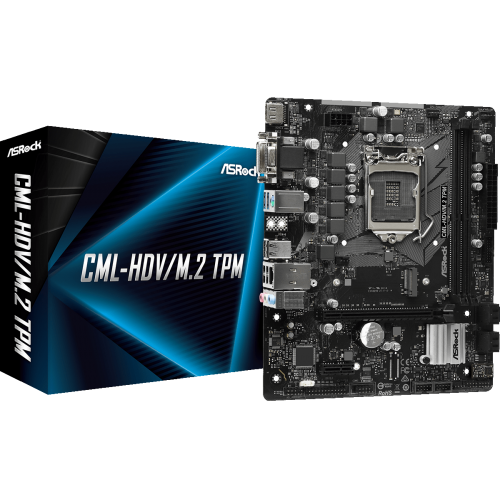 Продать Материнская плата AsRock CML-HDV/M.2 TPM (s1200, Intel H310) по Trade-In интернет-магазине Телемарт - Киев, Днепр, Украина фото