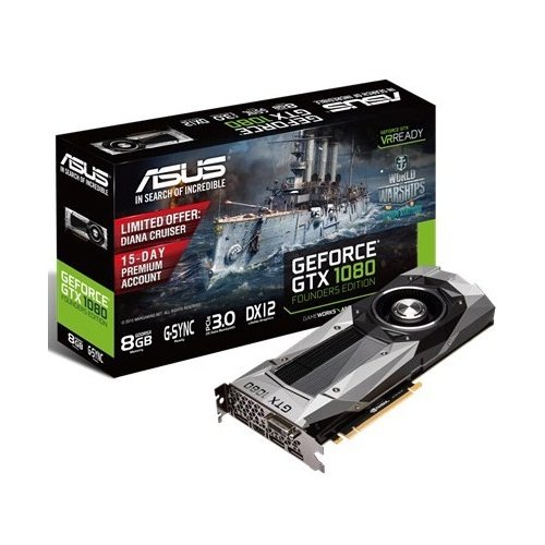 Продать Видеокарта Asus GeForce GTX 1080 Founders Edition 8192MB (GTX1080-8G) по Trade-In интернет-магазине Телемарт - Киев, Днепр, Украина фото