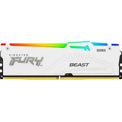 Фото Kingston DDR5 16GB 5200Mhz FURY Beast RGB White (KF552C36BWEA-16)