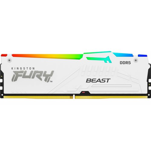 Фото ОЗП Kingston DDR5 16GB 5200Mhz FURY Beast RGB White (KF552C36BWEA-16)